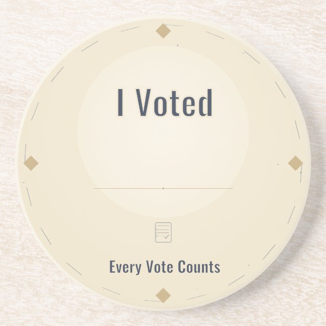 Eu Voti A Cada Voto Conta Porta-Copos (Frente)