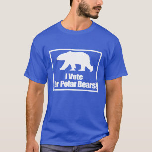 Eu Voto Em Camiseta Ativista De Ursos Polares