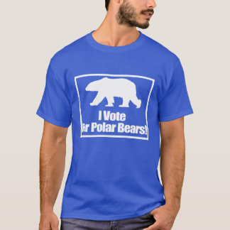 Eu Voto Em Camiseta Ativista De Ursos Polares
