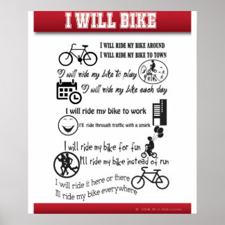 Eu Vou Andar De Bicicleta Poster
