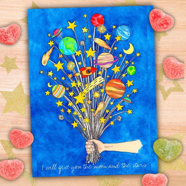 Eu vou dar a você o cartão postal da lua e das est (Criador carregado)