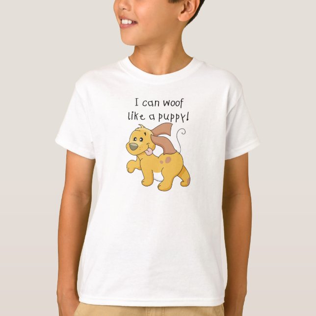 Eu Woof gosto do camiseta e dos presentes de um (Frente)