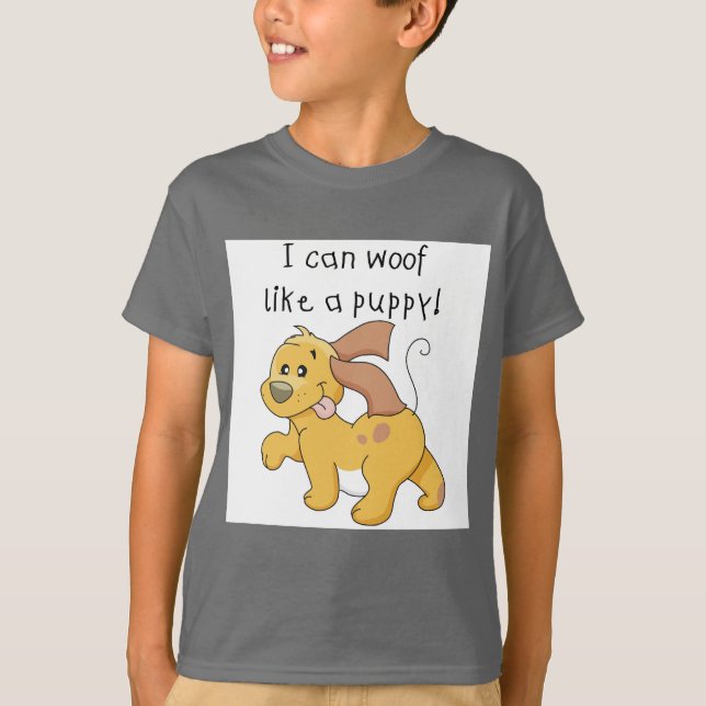 Eu Woof gosto do camiseta e dos presentes de um (Frente)