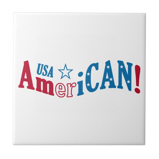 EUA AmeriCAN! azulejo personalizado (Frente)