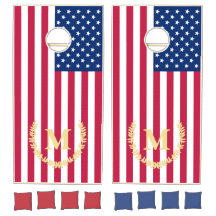 EUA Bandeira Patriótica Monograma 4 de julho