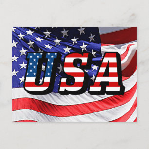 EUA - Cartão postal de bandeira americano