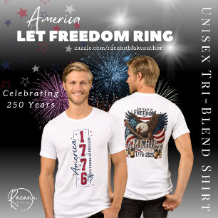 EUA Celebrando 250 Anos Camiseta Tri-Blend Unisex