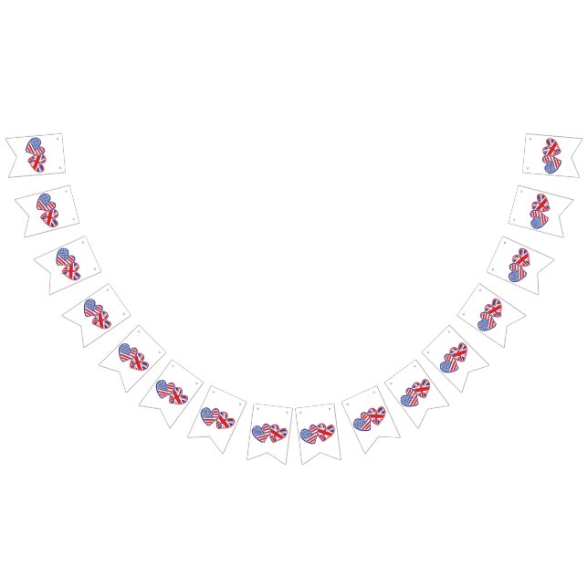 EUA e corações BRITÂNICOS da bandeira (Todos)