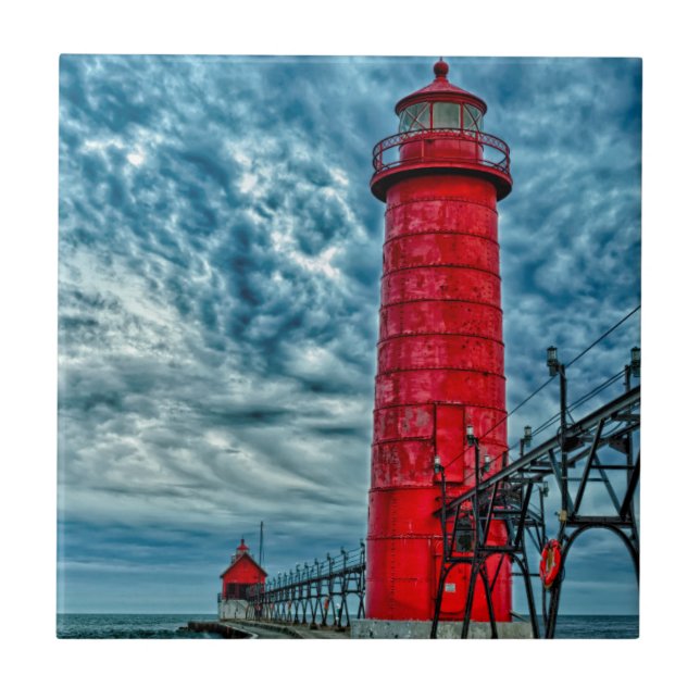 EUA, Grand Haven, Michigan, farol (Frente)