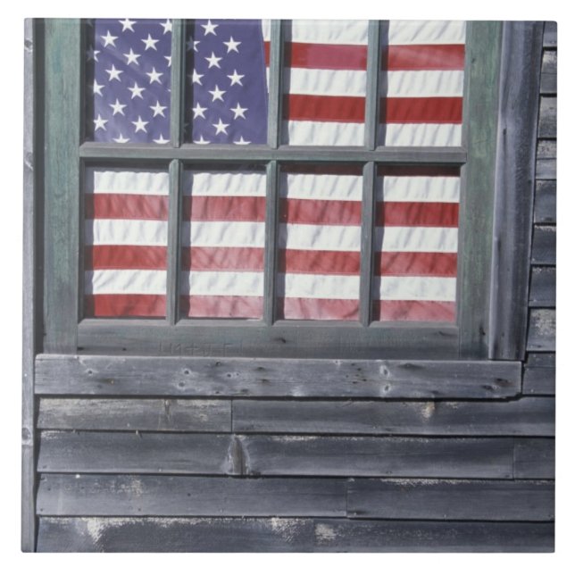EUA, Maine, Georgetown Island. Bandeira dos (Frente)