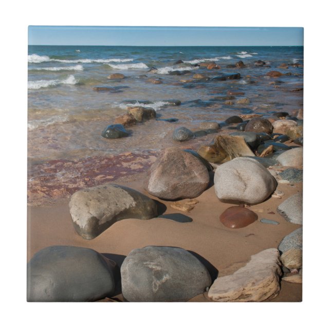 EUA, Michigan. Pedras Arredondadas Em 12 Milhas (Frente)