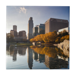 EUA, Nebraska, Omaha, Gene Leahy Mall, Horizonte