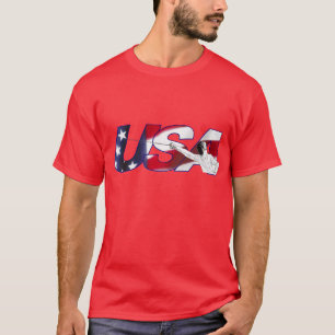 EUA que cercam - camisa vermelha