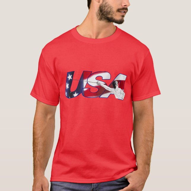 EUA que cercam - camisa vermelha (Frente)