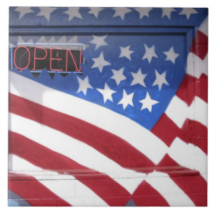 EUA, Washington, Moses Lake. Mural da parede da ba