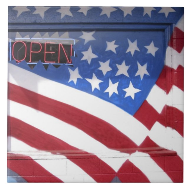 EUA, Washington, Moses Lake. Mural da parede da ba (Frente)