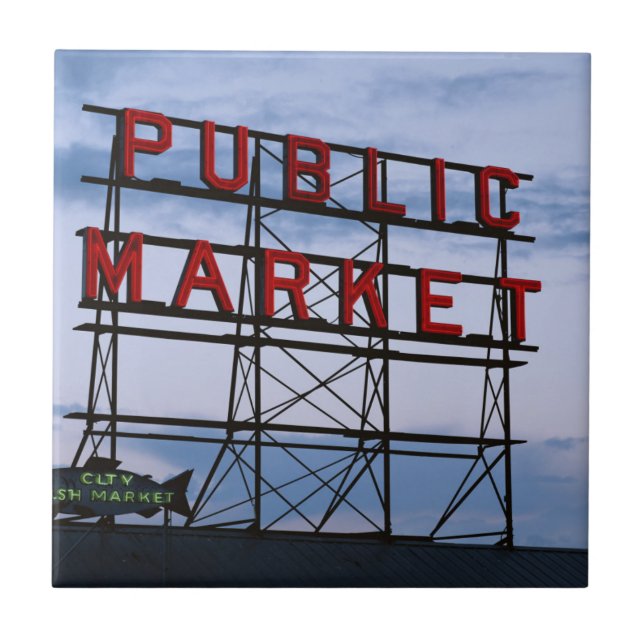EUA, Washington, Seattle, Pike Street Market (Frente)