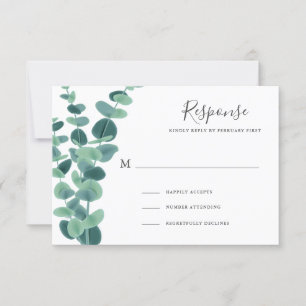 Eucalipto bonito que Wedding cartões de RSVP