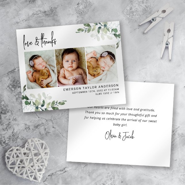 Eucalipto Calliografia Novo Cartões de agradecimen (Criador carregado)