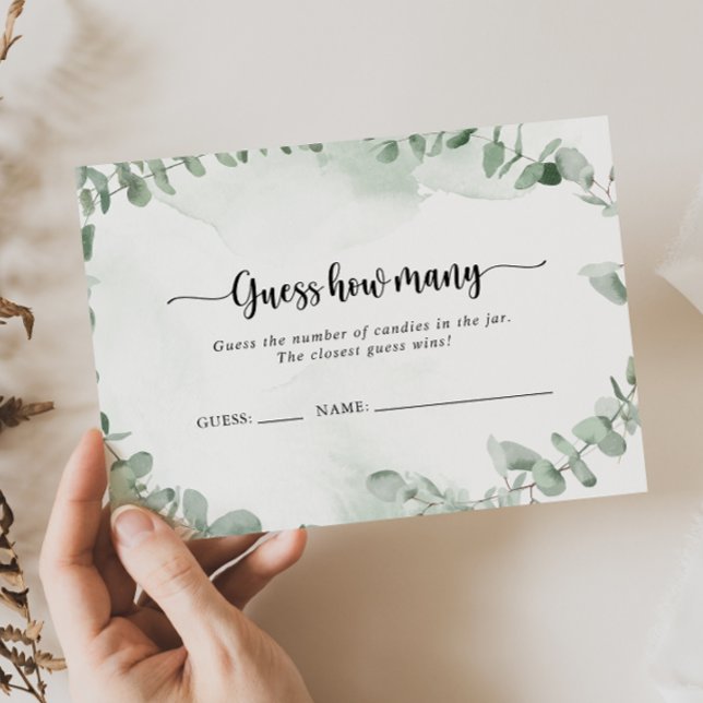 Eucalipto clássico adivinha quantos cartões de jog (Criador carregado)