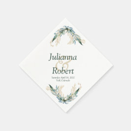 Eucalipto e guardanapos de ouro