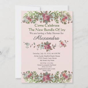 Eucalipto Floral Elegante, Cor-de-rosa