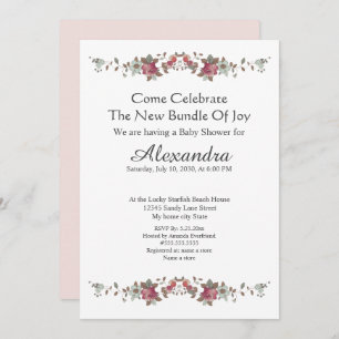 Eucalipto Floral Elegante, Cor-de-rosa