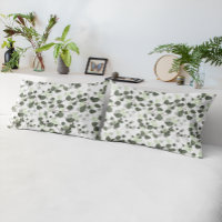 Eucalipto moderno deixa padrão branco verde