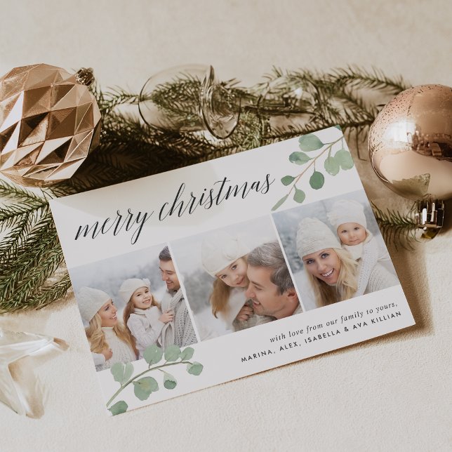 Eucalipto Pintado | Cartão de Férias de Colagem de (Criador carregado)