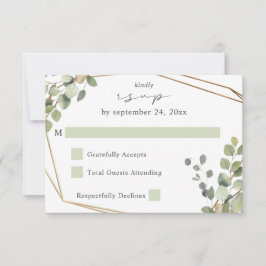 Eucalipto Russo e quadro Dourado sem RSVP V2 de Re