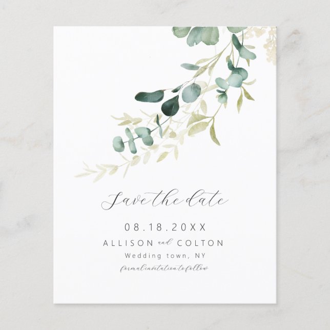 Eucalipto russo sage verde verde verde boho orçame (Frente)