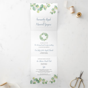 Eucalipto Russo Tudo Em Um Convite de casamento