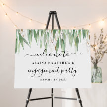 Eucalpytus deixa Dourada Festa de noivado brilhant