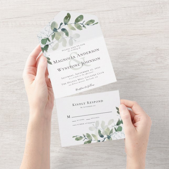 Eucalyptus Ampersand Chic Wedding (Tearaway)