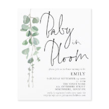 Eucalyptus Baby em Bloom Convite