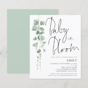 Eucalyptus Baby em Bloom Convite