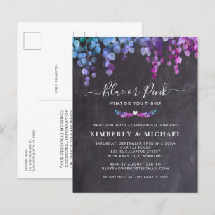 Eucalyptus Baby Gender Invite