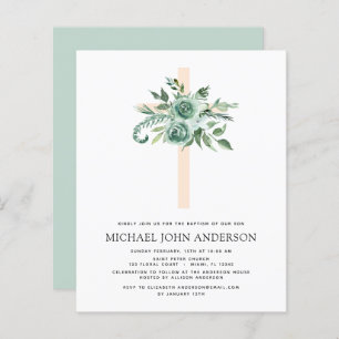 Eucalyptus Baptism Greenery Convite