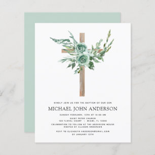 Eucalyptus Baptism Greenery Convite