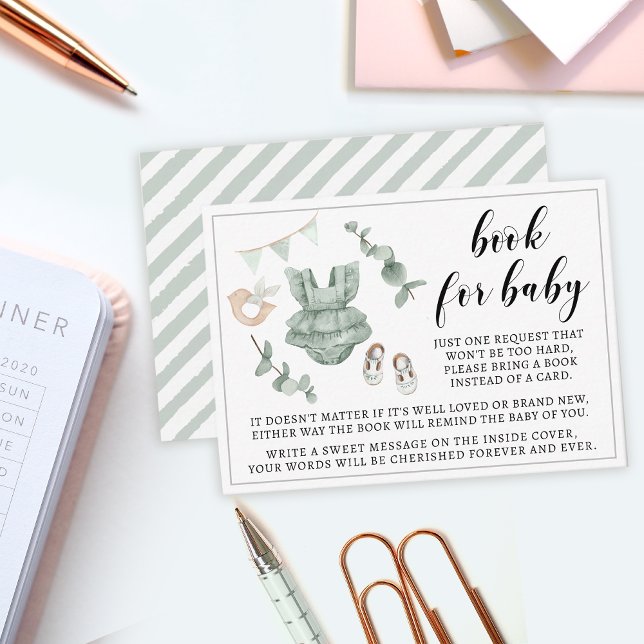 Eucalyptus boho book para cartões para bebês (Criador carregado)