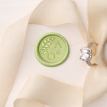 Eucalyptus Bride and Groom Monogram