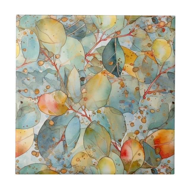 Eucalyptus deixa Azulejo (Frente)