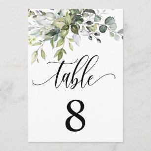 Eucalyptus Deixa Cartão de Mesa para Assentos de C