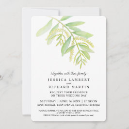 Eucalyptus deixa convite para casamento com água v