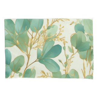 Eucalyptus deixa Design verde e Dourado