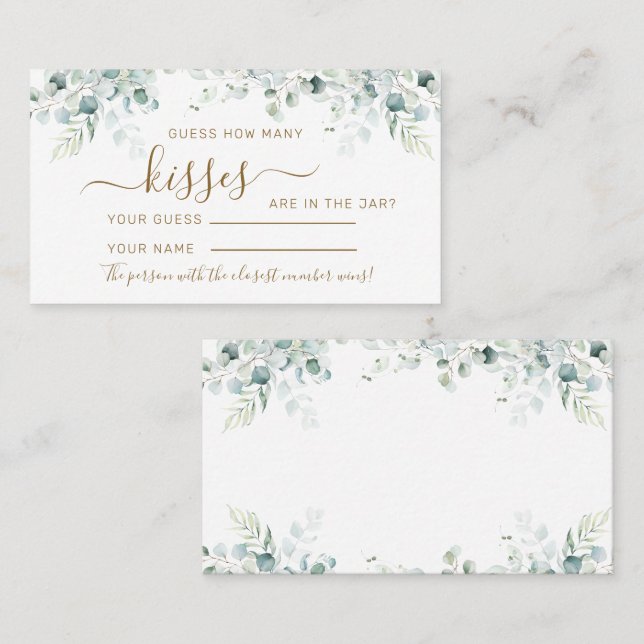 Eucalyptus deixa quantos cartões de jogo de Chá de (Frente/Verso)