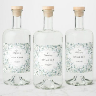 Eucalyptus Deixa Rótulo De Garrafa De Licor De Ca