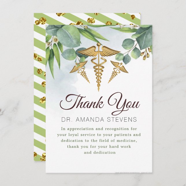 Eucalyptus Doctor | Cartões de agradecimentos de e (Frente/Verso)