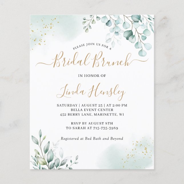 Eucalyptus Dourado deixa um brunch cerebral verde (Frente)