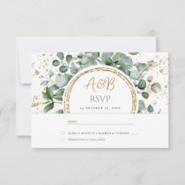 Eucalyptus Dourado Glitter - RSVP 1 de Casamento V